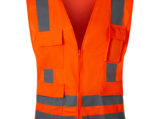 Customizable EN 20471 high quality reflective strip police safety vest with zipper