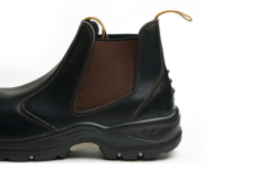 High Ankle leather Mens rubber Anti Sli safety boots steel toe for workers