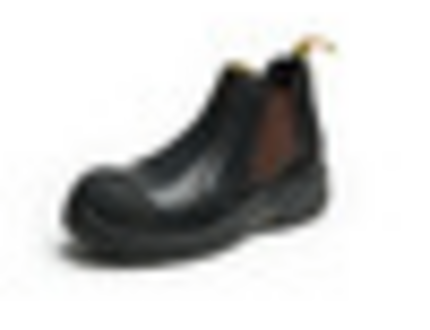High Ankle leather Mens rubber Anti Sli safety boots steel toe for workers