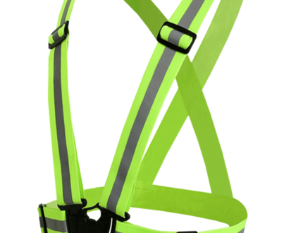 fluorescent green color reflective elastic strap safety vest belt for outside running safety