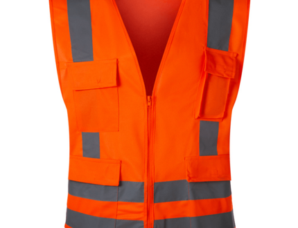 Customizable EN 20471 high quality reflective strip police safety vest with zipper