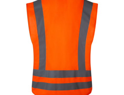 Customizable EN 20471 high quality reflective strip police safety vest with zipper
